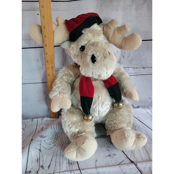 15inch Moose Stuffed Animal Plush Christmas Holiday Jingle Bells - Picture 7 of 7